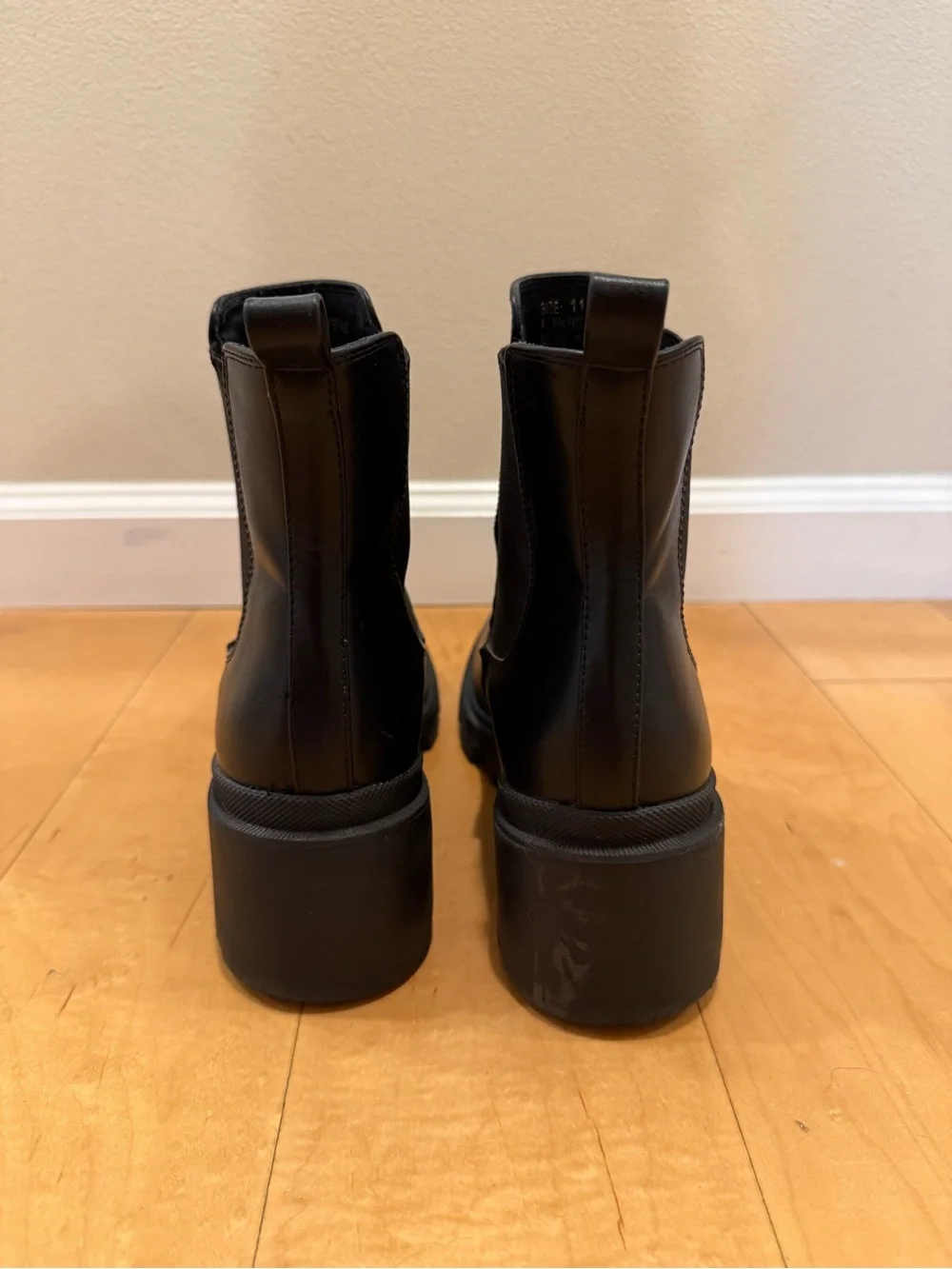 Lulu's Black Platform Chelsea Ankle Boots